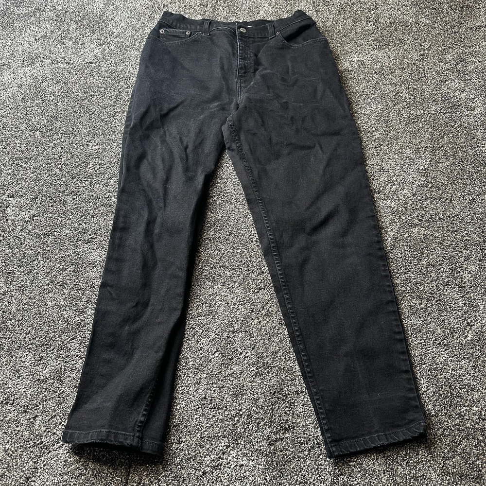 Vintage Levi's 550 Jeans Women 12 Black Denim Wide‎ Leg Relaxed Tapered USA